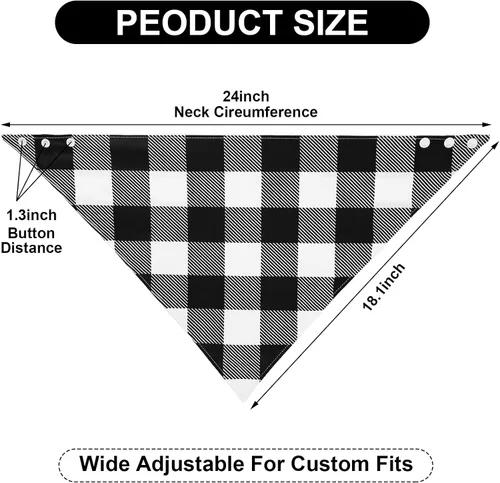 Miniatura 2 de Janmercy Paquete de 5 baberos tipo bandana para adultos, suaves, ajustables, absorbentes, para Navidad, necesidades especiales, unisex, para hombres