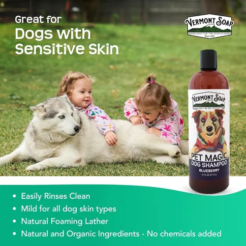 Miniatura 6 de VERMONT SOAP Champú orgánico para mascotas, infundido con aceite de oliva orgánico y natural, champú para perros de coco y aloe vera para pieles