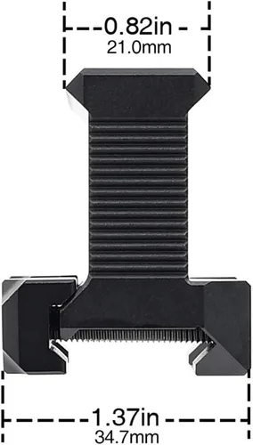 Miniatura 5 de 2.91 "Red Dot Sight Riser Mount para EO Sight, Tactical Optic Scope Riser Mount 8 ranuras Picatinny, apto para riel Weaver/Picatinny de 0.787 in