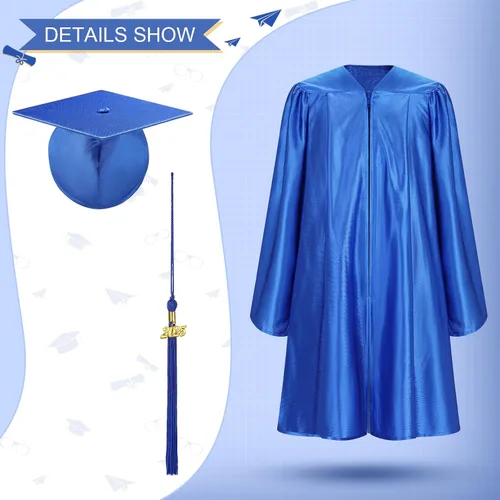 Miniatura 2 de Zhanmai Juego de estola de bata de graduación para preescolar y jardín de infantes 2025 con calcomanía de certificado de borla para regalo de niños