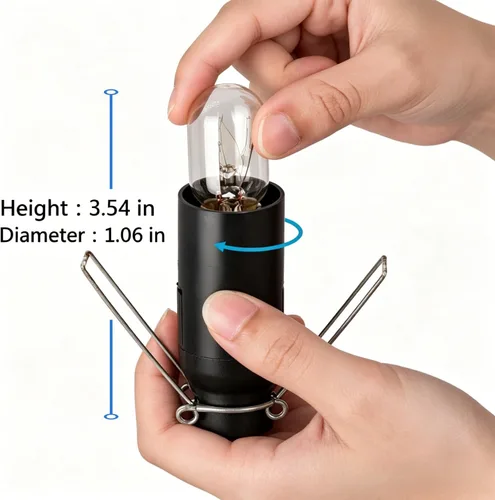 Miniatura 5 de Cable de lámpara de sal del Himalaya, con interruptor de atenuación, bombilla de Navidad, cable con control de atenuador y montaje de base, 6 pies