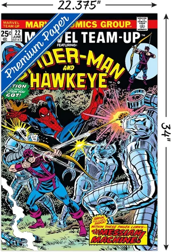 Miniatura 3 de Trends International Marvel Comics - Póster de pared de Hawkeye y Spider-Man Versión premium sin marco