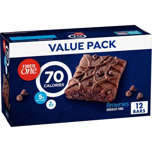 Miniatura 10 de Brownie barrita de 90 calorías, menta caramelo, mega paquete de 18 barras de fibra, 16 onzas, Fiber One