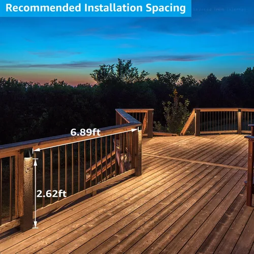 Miniatura 7 de LEONLITE 3CCT - Luz LED de bajo voltaje para terraza, 12-24V AC/DC, luz de valla de barandilla de paisaje, IP65 impermeable, certificación ETL, IP65