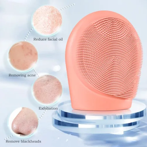 Miniatura 3 de Cepillo de limpieza facial de silicona, cepillo exfoliante manual, ultra higiénico, impermeable, cepillo facial para exfoliación de la piel