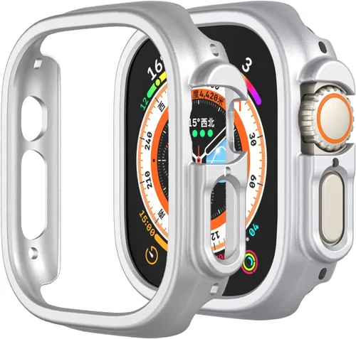 Miniatura 18 de Funda rígida de policarbonato compatible con Apple Watch Ultra 3/2/1 de 1.732 pulgadas, resistente a impactos, a prueba de golpes, con borde