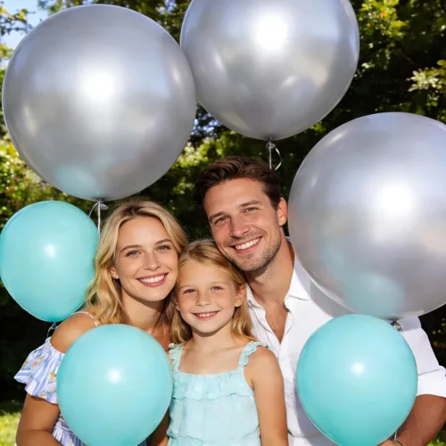 Miniatura 6 de 32 globos grandes de color plata perla de 18 pulgadas, globos redondos de látex grandes plateados para decoración de cumpleaños y boda. C16-perla