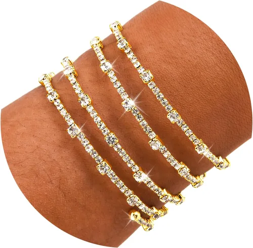 Gold Bracelets for Women, Dainty Bracelets for Women Trendy, 14K Real Gold Bracelets Stack With Heart, Beaded, Cuban, Paperclip, Snake, Rope, Pearl,