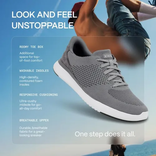 Miniatura 3 de Kizik Lima - Zapatos deportivos cómodos y transpirables de punto, fáciles de poner, zapatos para caminar para hombres, mujeres y ancianos, zapatos