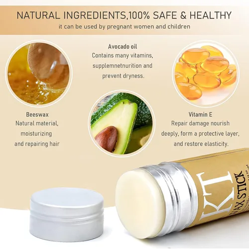 Miniatura 6 de Barra de cera para el cabello para pelucas + 4 piezas de cepillos de borde, juego de peine para peinar el cabello, control de bordes, pomada