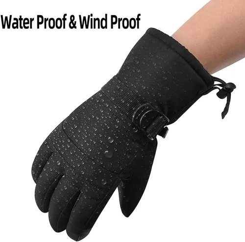 Miniatura 4 de Guantes de esquí, guantes de nieve impermeables y transpirables para clima frío, se adaptan tanto a hombres como a mujeres, para padres e hijos al