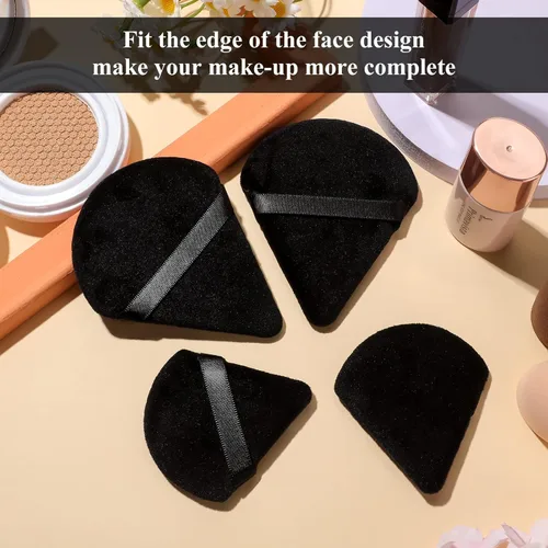 Miniatura 7 de Esponja para polvo de cara con forma de triángulo, 12 piezas, para polvo suelto, suave, base cosmética, esponja mineral para productos en polvo