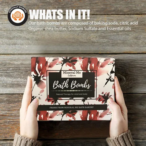 Miniatura 5 de Bombas de baño para mujer, relajantes con mensajes inspiradores, 12 bombas de baño naturales y orgánicas con aceites esenciales y manteca de karité