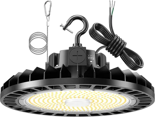 Miniatura 15 de 150W UFO LED alta luz de la bahía 22500LM ETL listado alta bahía LED tienda luces 5000K 0-10V regulable para almacén garaje AC100-277V