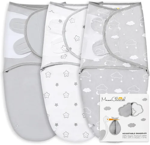 Miniatura 23 de Mama Cheetah Saco de envolver para bebés prematuros, saco de dormir orgánico para bebés prematuros, manta para envolver prematuros, envolturas