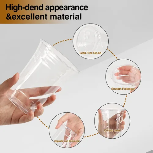 Miniatura 4 de Vasos de plástico transparente con tapas