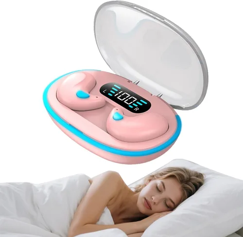 Miniatura 11 de Auriculares invisibles Bluetooth para dormir inalámbricos pequeños con cancelación de ruido, auriculares planos para dormir de lado, impermeables