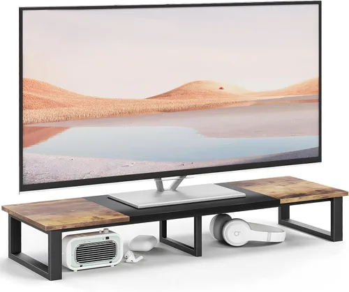Miniatura 11 de aboxoo Elevador de TV de 45 pulgadas para TV de 32 a 60 pulgadas, estante elevador de TV, elevador de soporte de TV de mesa, mesa de monitor de Negro