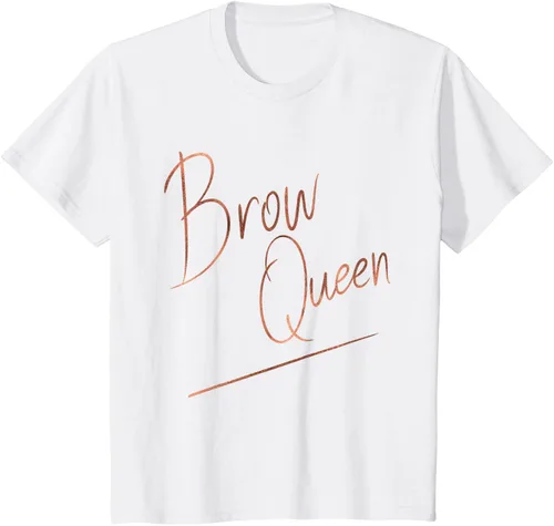 Miniatura 22 de Brow Queen Ombre - Camiseta de escritura a mano, regalo para artista de maquillaje, Negro, S