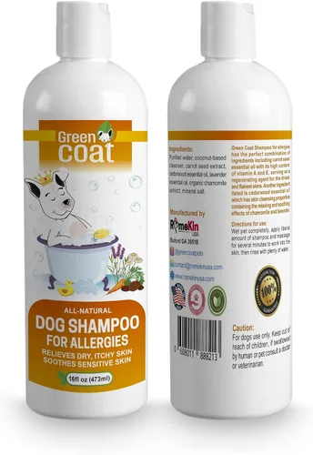 Miniatura 6 de Champú y acondicionador 2 en 1 para perros, extracto de caviar, aloe y bergamota para pieles sensibles, brillo profundo + desenredante, lavado