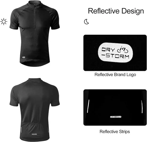 Miniatura 4 de INBIKE Mens Cycling Jerseys Moisture Wicking Short Sleeve Quick Dry Bike Jersey Long Sleeve Running Tops Breathable