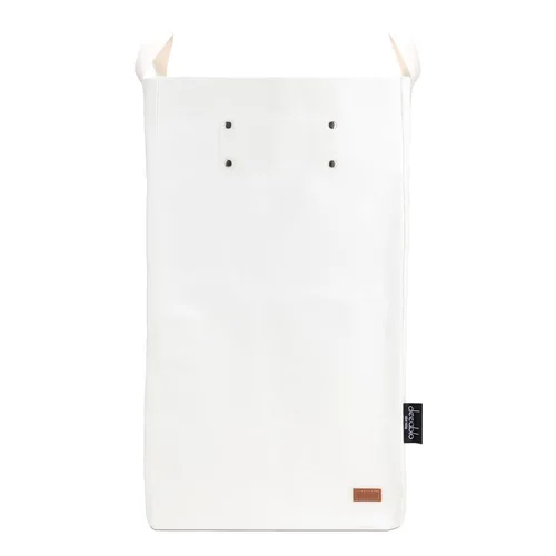 Deeablo New York - Papelera de reciclaje de interiores reutilizable sostenible para cocina, papelera de reciclaje multiusos, contenedores de Blanco