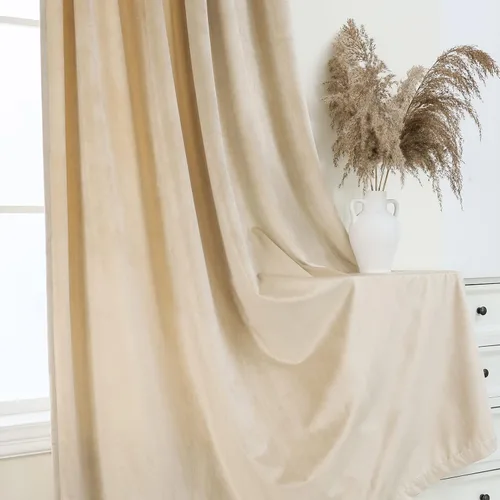 Miniatura 7 de Pleasant Boulevard - Cortinas de terciopelo para decoración interior de habitaciones y ventanas grandes, elegantes, estilo con ojales, 2 paneles