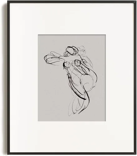 Miniatura 8 de Póster abstracto con impresión de retrato minimalista para mujer, dibujo de líneas, grabado gris rústico, arte de pared con grabado de granja