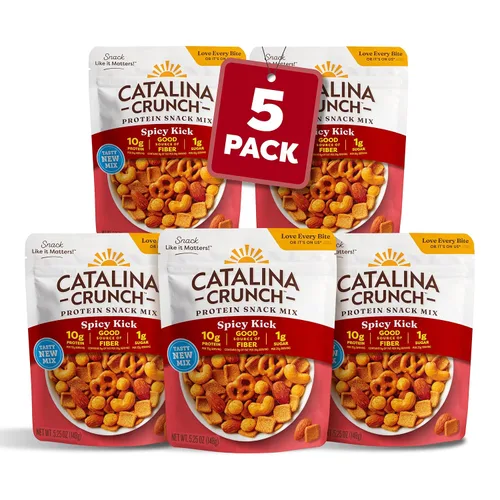 Miniatura 8 de Catalina Crunch Mezcla de Snacks con Proteína y Cheese Crisps - 10g de Proteína, 1g de Azúcar por Porción - Buena Fuente de Fibra, Keto, Sin Gluten