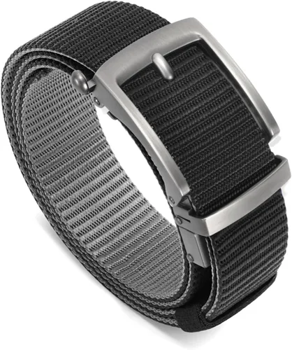 Cinturones de trinquete de liberación rápida para hombre, cinturón de nailon reversible dos en uno para hombre casual y vestido deportivo