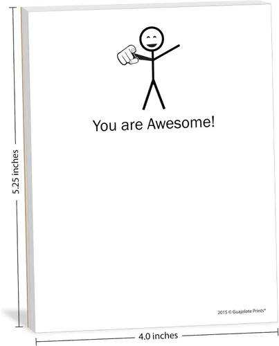 Miniatura 2 de Bloc de notas You are Awesome de 4 x 5.25 pulgadas