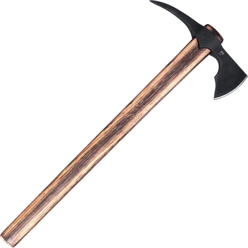 Miniatura 2 de CRKT Hacha ODR: T-Hawk de supervivencia al aire libre, cabeza de hacha de acero al carbono 1055 con espiga, mango de nogal de Tennessee 2753