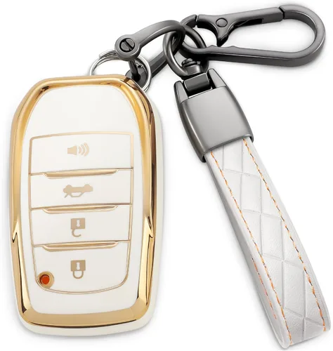 Miniatura 7 de para llavero Toyota, funda protectora de TPU suave con llavero de cuero para Venza 2019-2024, Grand Highlander, Land Cruiser, RAV4 Prime, Fortuner