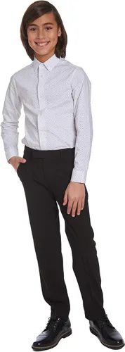 Miniatura 3 de Calvin Klein Boys' Flat-Front Bi-Stretch Dress Pant, Straight Leg Fit, Belt Loops & Front Pockets