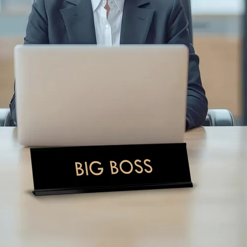 Miniatura 3 de Letrero de escritorio de Big Boss (2 x 8 pulgadas)