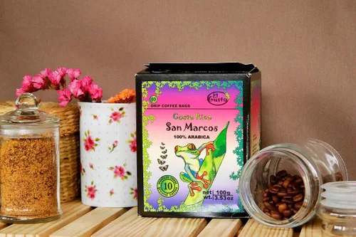 Miniatura 9 de Bolsas de café de goteo costarricenses molido de tostado medio (paquete de 10) – 100% granos arábica frescos, cultivados a la sombra y de origen