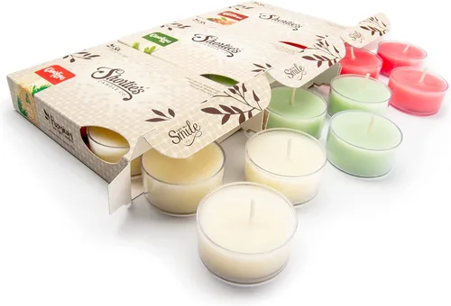 Velas navideñas de alta calidad, paquete de 3 (18 velas de té altamente perfumadas) – Dicken's Navidad, árbol de Navidad, Nochebuena – Hecho con