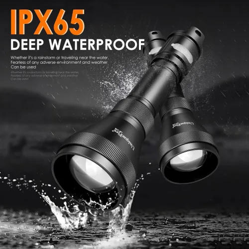 Miniatura 8 de H5 850nm IR Iluminador Linterna Luces para Visión Nocturna Iluminador Infrarrojo Linterna con Control Dual Interruptor de Presión Remoto, Cargador