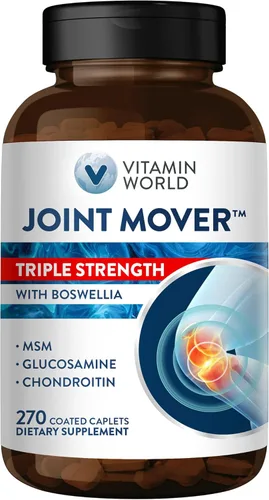 Miniatura 9 de Vitamin World Movimiento de articulaciones de triple fuerza, glucosamina condroitina con suplemento de apoyo articular MSM, extracto de colágeno