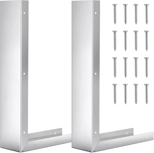 Miniatura 8 de Kit de 2 piezas de acero inoxidable para microondas, 3 pulgadas de ancho, kit de llenado de panel lateral de microondas integrado para estufa, Negro