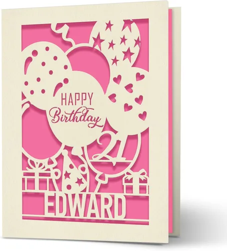 Miniatura 6 de EDSG Tarjetas de cumpleaños personalizadas para mujeres y hombres, tarjeta de feliz cumpleaños para hermana, mamá, papá, hija, hijo, esposo, Azul