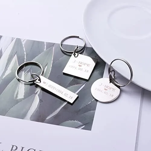 Miniatura 6 de Llavero BTS Bangtan Boys Army Jewelry of Lover Fans regalo ARMY Bangtan Boys llave de acero inoxidable regalo de cumpleaños
