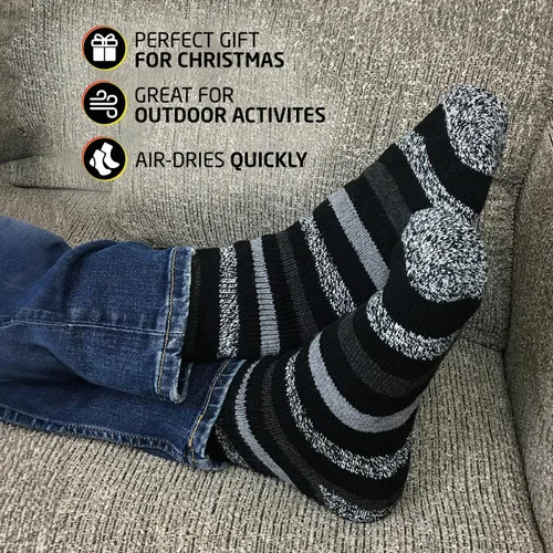 Miniatura 5 de HOT FEET - Calcetines térmicos para hombre, paquete de 24unidades, calcetines para frío extremo, para botas, calcetines de invierno con aislamiento