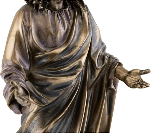 Miniatura 5 de Top Collection Estatua de Jesús – Escultura del hijo de Dios en bronce fundido en frío de primera calidad, figura coleccionable de El Señor de todos
