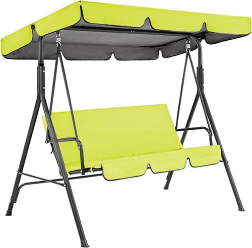 Miniatura 8 de KYOFIS Toldo de columpio para porche, cubierta de repuesto para toldo de columpio, impermeable, resistente al viento, anti-UV, resistente, tela