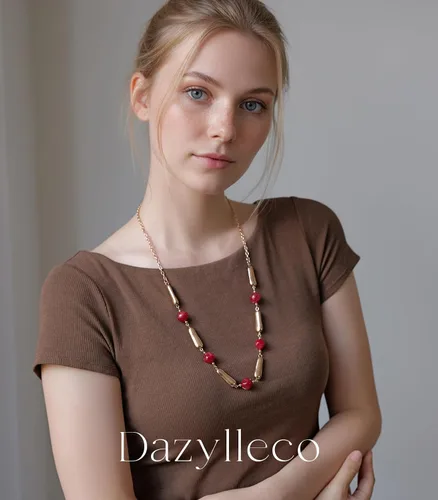 Miniatura 2 de Collares largos de cuentas de oro para mujer, collar de cadena larga con cuentas de resina gruesaperlas, regalos de joyería de oro