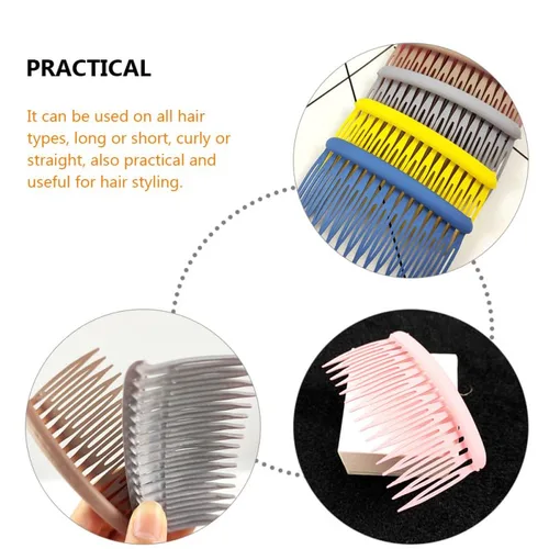 Miniatura 7 de 12 peines laterales para mujer, peinetas de peluquería para peinar, elegantes peines para uso doméstico, adecuados para todo tipo de cabello, peines