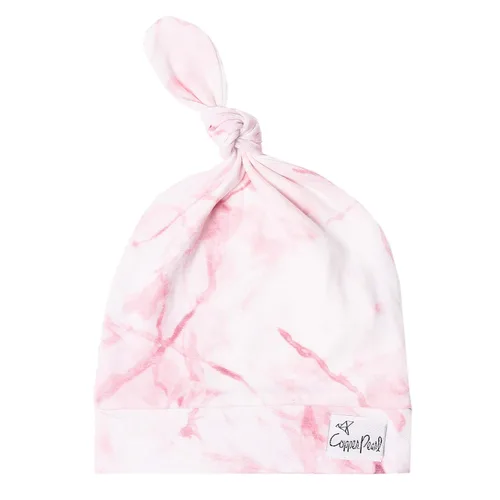 Miniatura 20 de Copper Pearl Gorro de bebé con nudo superior elástico suave Alta