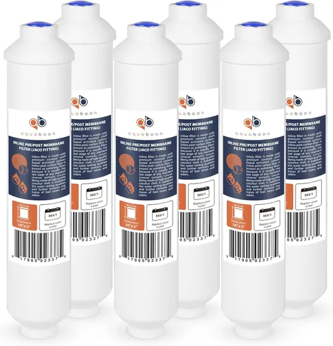 Miniatura 10 de Aquaboon Filtro de agua de carbón activado en línea T33 para refrigerador, máquina de hielo con conexión rápida para línea de agua de 1/4 compatible