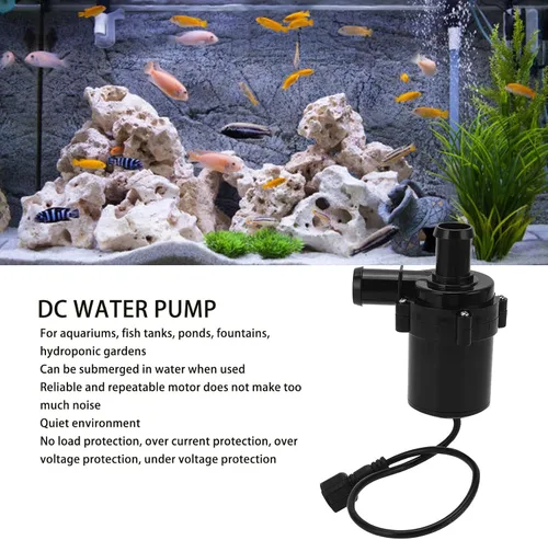 Miniatura 3 de Bomba de agua de 47 W, bomba de agua de 3.9 A CC de 32.8 ft, bomba de agua eléctrica de 36 L/min sin escobillas para acuario inteligente (12 V)